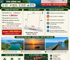 ĐẤT VEN HỒ TRỊ AN – CƠ HỘI ĐẦU TƯ và NGHỈ DƯỠNG HIẾM CÓ - HUYỆN TRẢNG BOM, ĐỒNG NAI