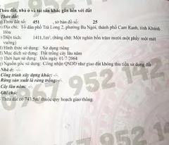 BÁN ĐẤT GÓC HIẾM TRONG LÕI QUY HOẠCH KDC TRÀ LONG 2 – Phường Ba Ngòi, TP. Cam Ranh, Khánh Hòa