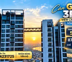 Căn Góc 3PN Giá Rẻ Nhì The Emerald 68 - Ban Công Dài 5,3m Với View Landmark 81, Sông Sài Gòn