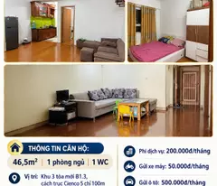 Chỉ 2,06 Tỷ – Sở Hữu Ngay Căn 1 Ngủ Tòa Mới Chung Cư Thanh Hà