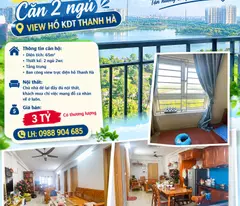 Bán Nhanh Căn 2 Ngủ View Trực Diện Hồ Thanh Hà Giá 3 Tỷ