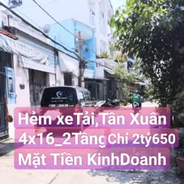 🌹ĐƯỜNG XE TẢI - CHỈ 2.65 TỶ - 64M2 - 2 TẦNG - VỪA Ở VỪA KINH DOANH - TRUNG MỸ - TÂN XUÂN - HÓC MÔN
