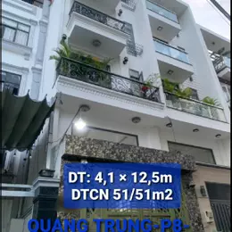QUANG TRUNG_G.VẤP_HẺM XE TAI 6M_NHÀ 5TANG _CN ĐỦ 51M2 _ NGANG 4,1M  - CHỈ 7,7 TỶ (TL)
