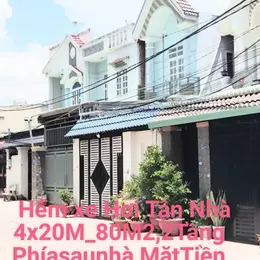 HẺM XE HƠI TẬN NHÀ 4x20M Sát MẶT TIỀN Nguyễn Ảnh Thủ Tân Chánh Hiệp Q.12