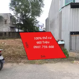Hàng nóng hổi lô đất nhà phố 100% thổ cư 900 triệu, 90m2