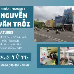 Bán nhà Phú Nhuận, 4.1x8 nở hậu, Nguyễn Văn Trỗi, 2 tầng HCĐ, không lộ giới