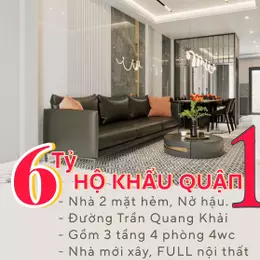 HÀNG HIẾM Q.1, cách đường Trần Quang Khải 30m,Nhà 3 Tầng, 4 Phòng mới xây giá iu thương nhỉnh 6