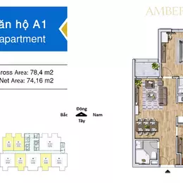 Chính chủ bán căn hộ 02 ngủ hướng đông - Chung cư Amber Riverside, Minh Khai, Hà Nội