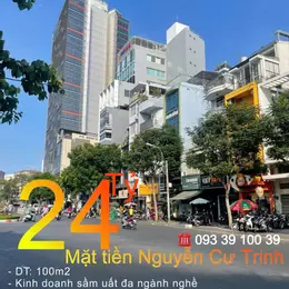 Bán nhà- Quận 1- Mặt tiền Nguyễn cư trinh- DT 100m2- hiếm, đầu tư cực tốt: 24 Tỷ. LH: 0933910039