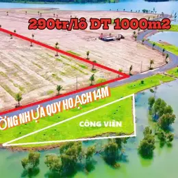 Bán đất nền 280tr/1000m view bờ hồ sinh thái nghỉ dưỡng tại Lộc Quang, Lộc Ninh, Bình Phước