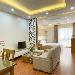 CHO THUÊ CĂN HỘ DỊCH VỤ CAO CẤP TẠI BA ĐÌNH – 1 PHÒNG NGỦ, FULL NỘI THẤT, GIÁ TỐT DT 45M2