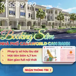 Hot Hot 500 Booking Chỉ Sau 2 Tuần - Nhanh tay sở hữu NHÀ PHỐ LIỀN KỀ BIỂN - CaraWorld Cam Ranh