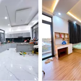 Nhà ngang khủng 9x10.5, diện tích sàn 199m2, mặt tiền đường 6m, Huỳnh Tấn Phát, Nhà Bè, sổ riêng,
