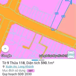 Bán 590,1m2 đất mặt tiền phố đi bộ đường Nguyễn Tri Phương, phường Xuân An, TP. Long Khánh