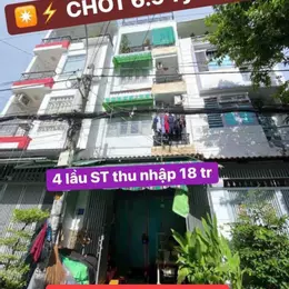 NHÀ HXT - 4 TẦNG - 6PN- ĐỖ THỪA LUÔNG - TÂN PHÚ - NHỈNH 6 TỶ XÍU