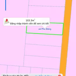 Bán Đất 103,3m² Phú Đông, 50m² Thổ Cư, Đường Ô Tô - 1,25 Tỷ