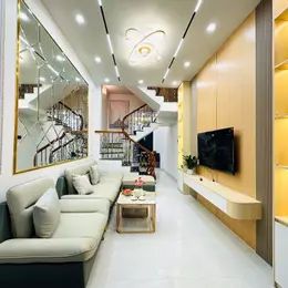 Nhà BA ĐÌNH 46m2 x 4 tầng với 2 thoáng  - cách ô tô đỗ 20M - full nội thất.