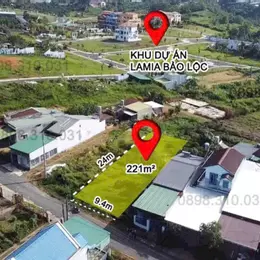 BÁN 221m2 ĐẤT Ở LỘC CHÂU, BẢO LỘC.