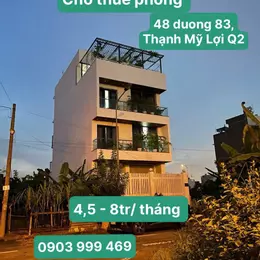 Chính chủ Cho thuê căn hộ cao cấp thạnh mỹ lợi, cạnh UBND quận 2, full nội thất, lh 0903999469