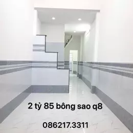 bán ...nhà 2 tỷ 850 nhà đẹp ở ngay, 60m2 đường bông sao, phường 5, quận 8