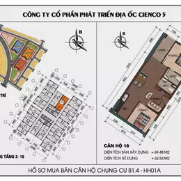 Cần bán gấp căn hộ 70m tầng 11, full nội thất mới tại tòa HH01A KĐT Thanh Hà Cienco 5