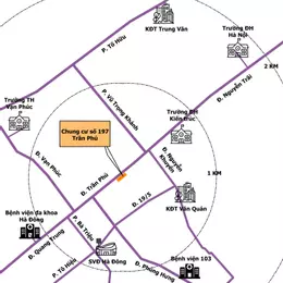 Bán căn hộ 72m² tầng 8 tại chung cư 197 Trần Phú – View đẹp, giá chỉ 4,05 tỷ!