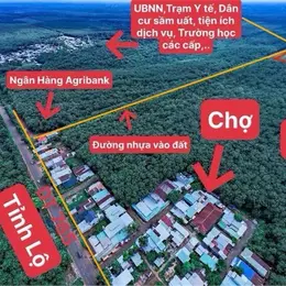 BÁN (20X35=700M2) THỔ CƯ, SHR CẶP BÊN CHỢ, TRƯỜNG CÁC CẤP DÂN ĐÔNG TIỆN ÍCH ĐẦY ĐỦ 280TR/SÔ