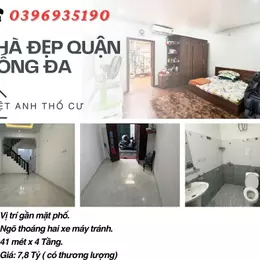 Bán nhà Hào Nam Đống Đa_Gần Mặt Phố_Tiện Ích Đầy Đủ_41mx4T_ Giá: 7.8 Tỷ_Lh: 0396935190