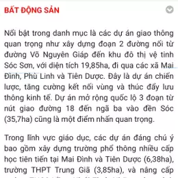 BÁN ĐẤT HƯƠNG ĐÌNH, MAI ĐÌNH - SÓC SƠN. DIỆN TÍCH 95M2, MT 5,95M. GIÁ 2,85 TỶ