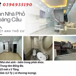 Bán nhà phố Hoàng Cầu, Lõi Đống Đa, Tiện Ích Vô Vàn, 23mx5T,  Giá: 5,5 Tỷ, Lh: 0396935190.