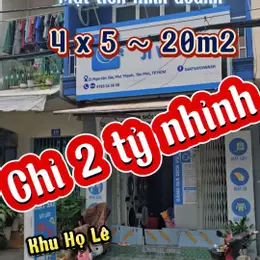 Bán nhà Mặt tiền 21 Phạm Văn Xảo, Phường Phú Thạnh, Quận Tân Phú. Diện tích 4 x 5 chỉ 2,5 tỷ.