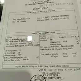 Bán nhà 4 tầng (4x30) mặt tiền Lê Văn Khương, Thới An, Q12 Giá tốt 12.5 tỷ