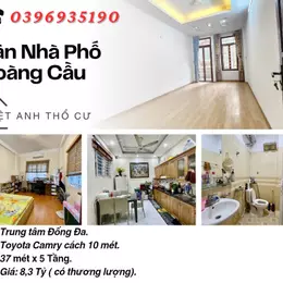 Bán nhà Phố Hoàng Cầu, Vị Trí Đẹp, Ô tô cách 10m, 37mx5T, Giá: 8.3 Tỷ, Lh: 0396935190.