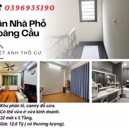 Bán nhà Phố Hoàng Cầu, Vỉa Hè Phân Lô, Toyota Camry Đỗ Cửa, Giá: 12.6 Tỷ, Lh: 0396935190.