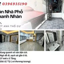 Bán nhà phố Thanh Nhàn, Trước Nhà Rộng, Thang Máy Xịn, 37mx5T, Giá: 8.7 Tỷ, Lh: 0396935190.
