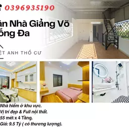 Bán nhà Phố Giảng Võ, Vị Trí Đẹp, Full Nội Thất, 55mx4T, Giá: 9.5 Tỷ, Lh: 0396935190.