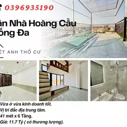 Bán nhà Phố Hoàng Cầu, Ngõ Thông, Kinh Doanh Tốt, 41mx6T, Giá: 11.7 Tỷ, Lh: 0396935190.