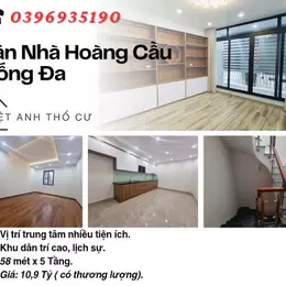 Bán nhà Phố Hoàng Cầu, Xây Hiện Đại, Gần Ô Tô Đỗ, 58mx5T, Giá: 10.9 Tỷ, Lh: 0396935190.