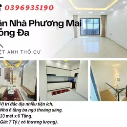 Bán nhà Phố Phương Mai_Khu Dân Trí Cao_Ba Gác Đỗ  Cửa_33mx6T_Giá: 7 Tỷ_Lh: 0396935190.