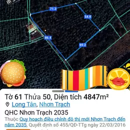 bán gấp đất KHU BẮC Nhơn Trạch LONG TÂN -1000m2 đất-  cây lâu năm