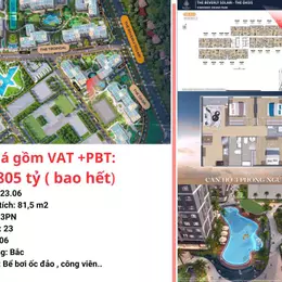 căn 3PN- The Oasis giá tốt nhất cùng các ưu đãi, tầng cao thoáng mát, view sang xịn mịn