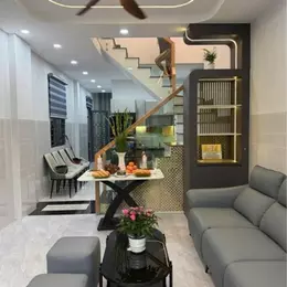 Nhỉnh 6tỷ - Nhà 2tầng MT đường số - chợ Tân Quy - Tân Hưng - tặng full nội thất . Sổ chuẩn