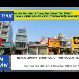 Cho thuê nhà Mặt tiền Phạm Đăng Giảng Q.Bình Tân 270m² - NGANG 9M - NGAY CHỢ