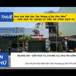 Cho thuê nhà Mặt tiền Tân Hương q.Tân Phú 90m², 16Triệu - KHU DỊCH VỤ SẦM UẤT