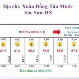 CẦN BÁN LÔ ĐẤT VỊ TRÍ CỰC TIÊM NĂNG , SÁT ĐƯỜNG TỈNH LỘ 418  ,DT - 87,8 M FUN THỔ CƯ  GIÁ NHỈNH 2