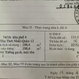 SIÊU PHẨM ĐẤT LỚN  2.275M²  MT ĐƯỜNG 16M TÂN THỚI NHẤT 17 – Q12 XE CONT VI VU