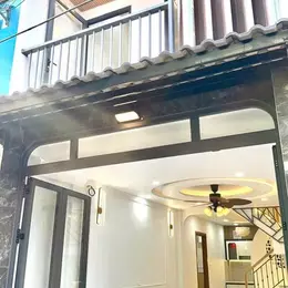 Nhà mới 2 tầng nở hậu L 6m hẻm thông đường Lê Hồng Phong P2Q5. Giá 7.6 tỷ