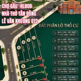 8 LÔ MẶT TIỀN NHỰA – GIÁP Q12 – GẦN CHỢ GẤU & NHÀ THỜ TÂN ĐÔNG – TỪ NHỈNH 4 TỶ