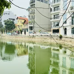 bán nhà mặt hồ, 130m, MT 6.5m, ôtô tránh full thổ cư