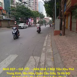 NHÀ ĐẸP – GIÁ TỐT  – BÁN NHÀ 2 Mặt Tiền Khu Phố Trung Kính, Yên Hòa, Quận Cầu Giấy, Tp Hà Nội